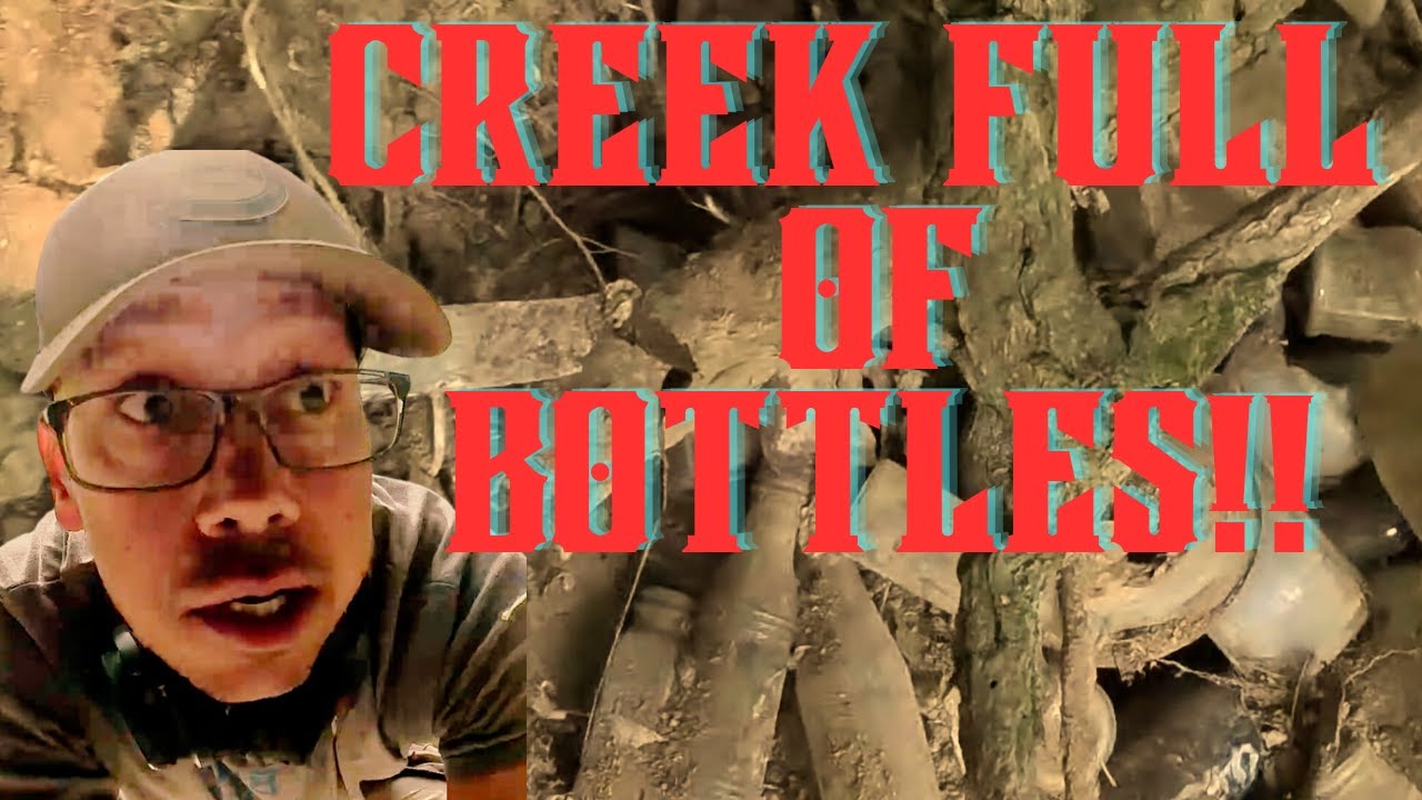 I FOUND A BOTTLE DUMP IN THE CREEK!! #explore #pennsylvania #history #bottle #rare #antique #glass