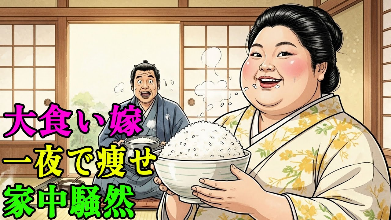 一夜で痩せて“別人”になった大食らい嫁。本人が語った「太っていた本当の理由」野談｜伝説｜昔話