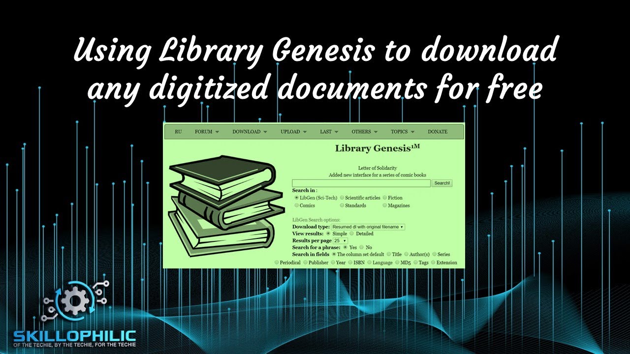 Using Library Genesis to download any digitized documents for free