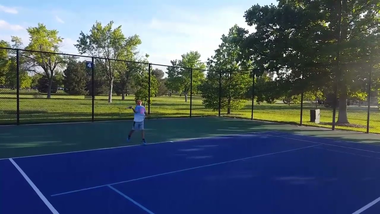 Teodor Davidov training all tennis strokes with both hands at age 8!