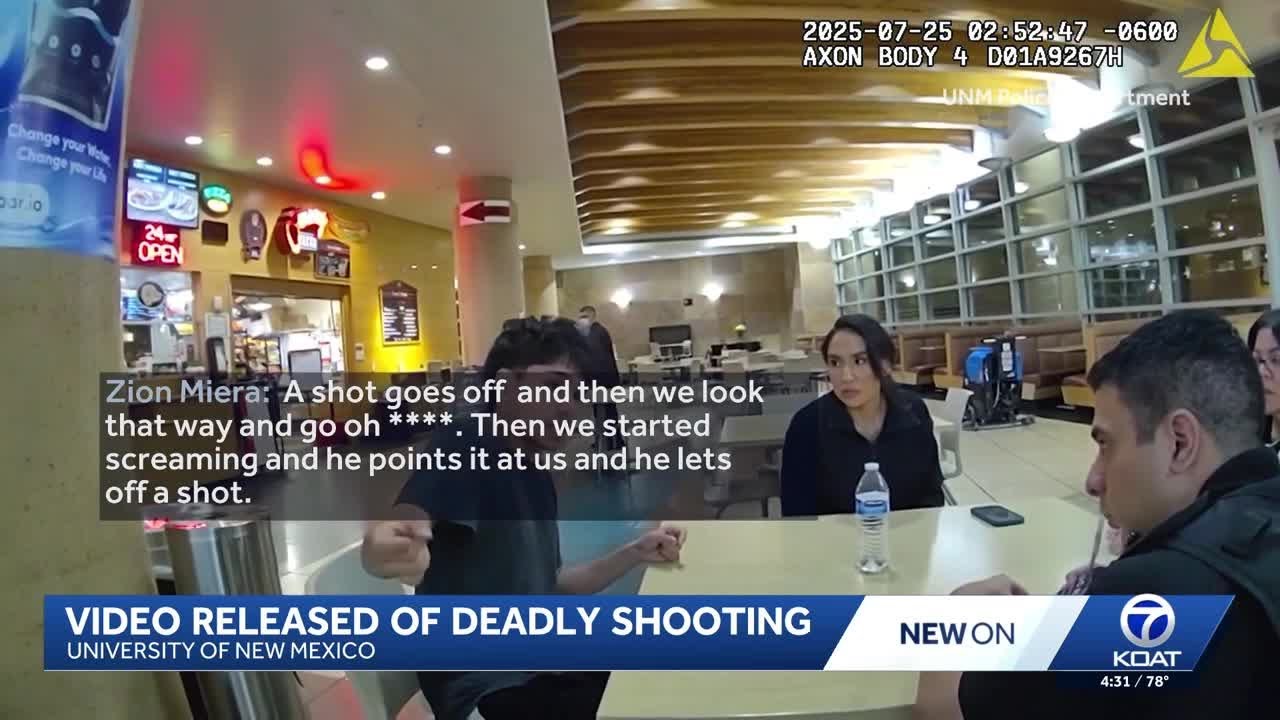 Body camera video released of the deadly shooting at UNM dorm