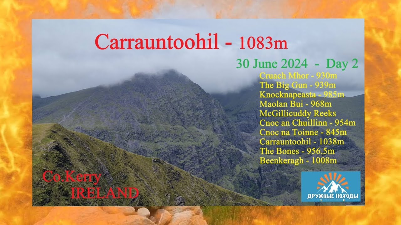 Carrauntoohil Beenkeragh The Bones Knocknapeasta Maolan Bui - Co.Kerry, Ireland 30-June-2024 Hiking