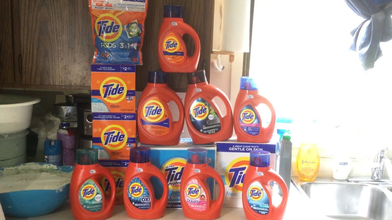 Giant Tide laundry Paste, all Tide Products Paste, Laundry Paste with lots of products
