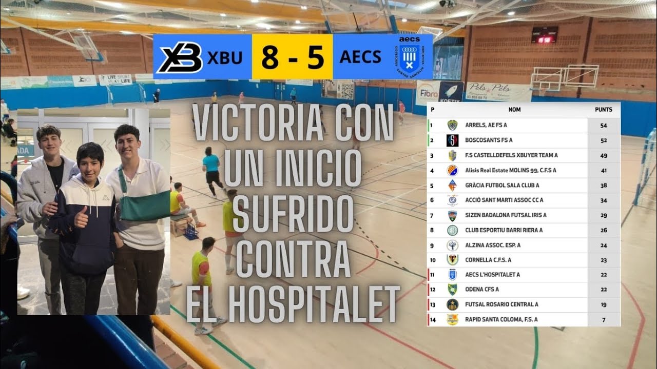 Victoria en casa frente al Hospitalet (Resumen Xbuyer 8 - 5 AECS Hospitalet)