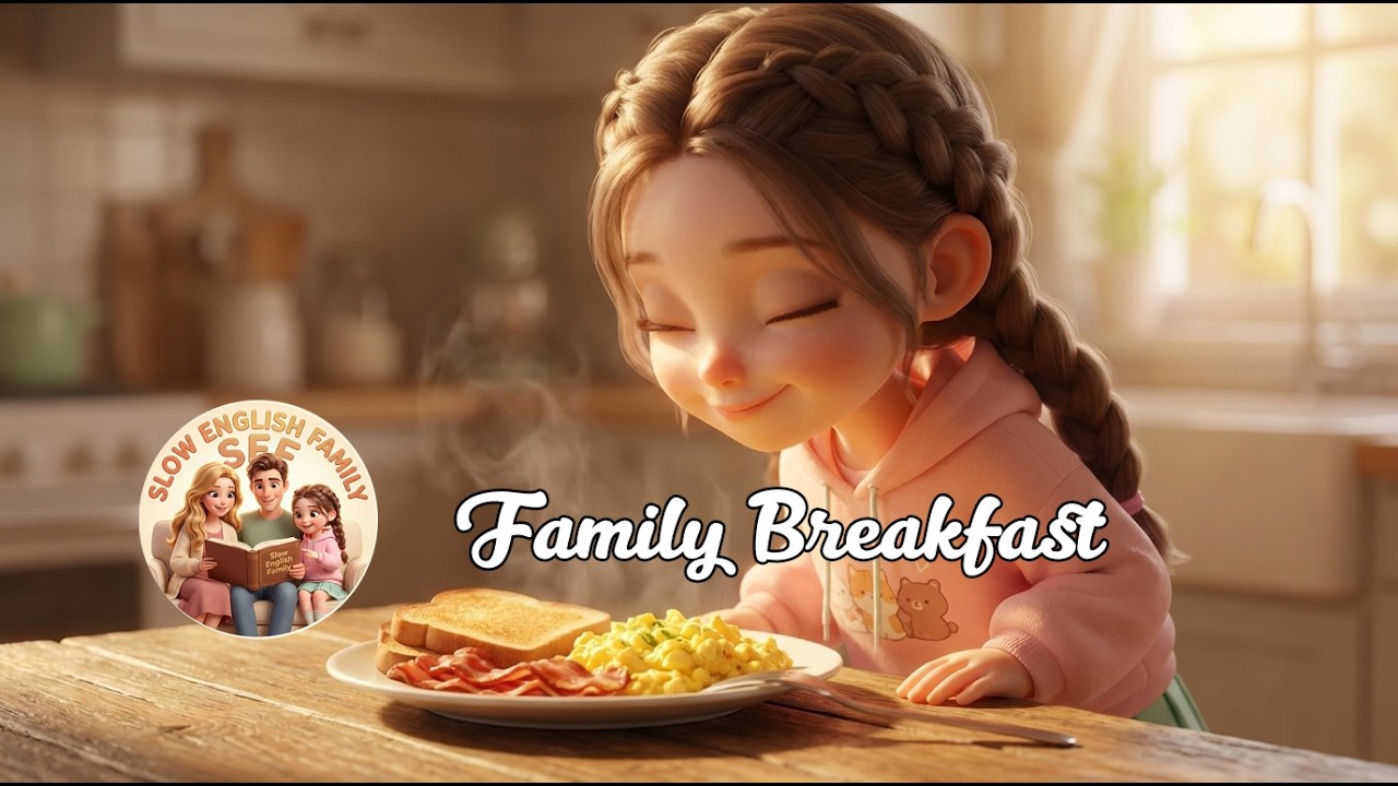 Family Breakfast 🍳 | Slow English Family SEF