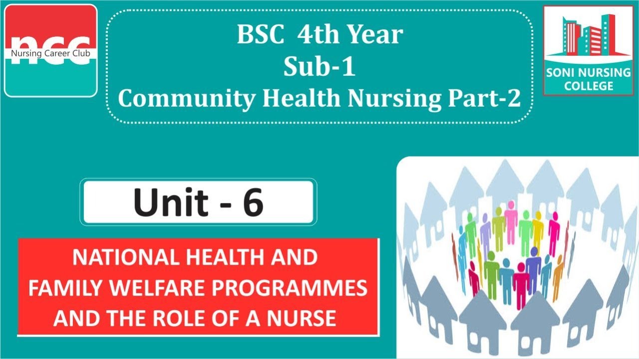 BSC - 4.1.6  NATIONAL HEALTH & FAMILY WELFARE PROGRAMMES INDIA