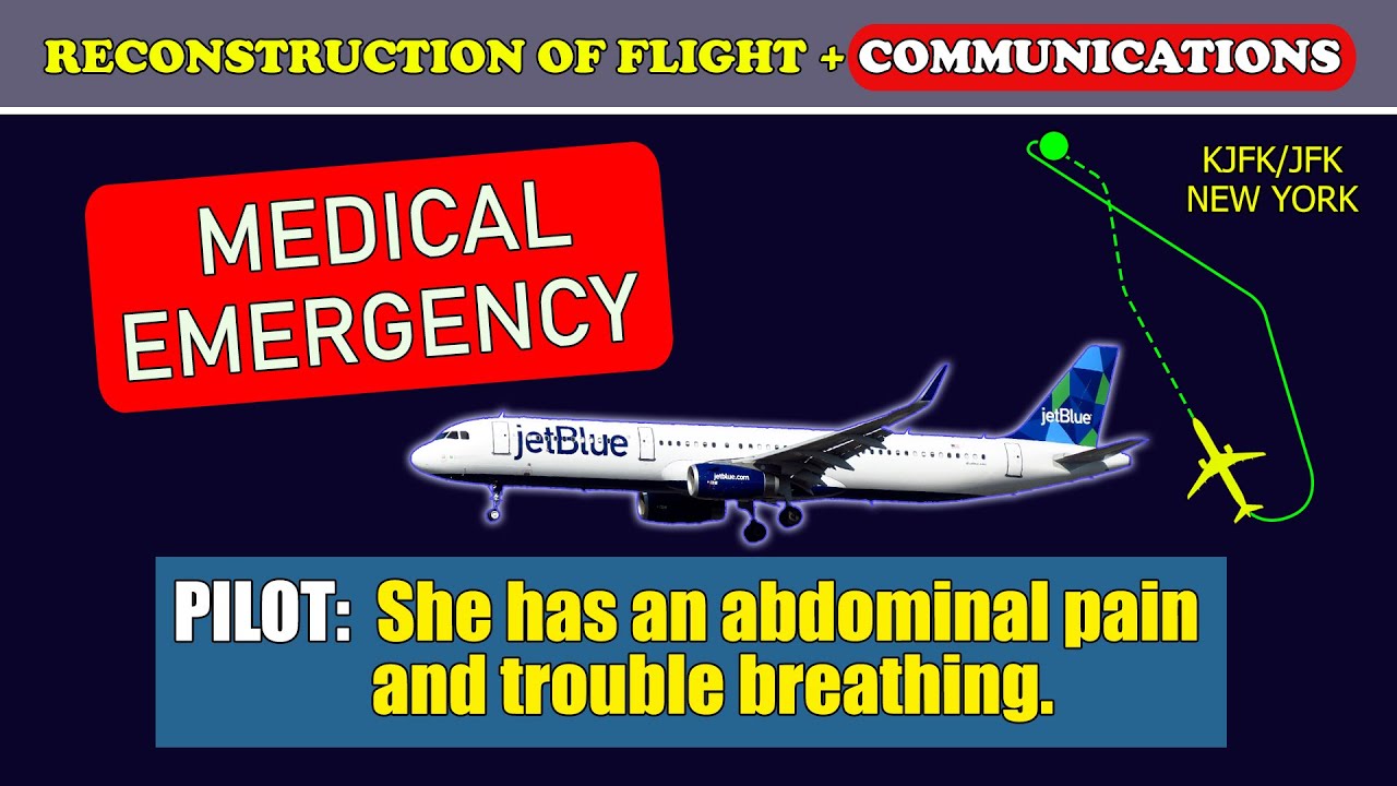 MEDICAL EMERGENCY over Atlantic Ocean | JetBlue Airbus A321 | New York Kennedy airport