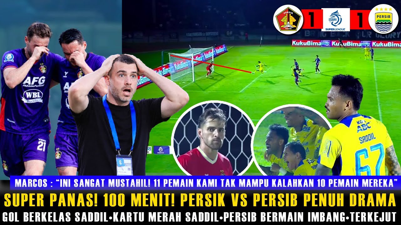 🔵PENUH DRAMA! BERMAIN DENGAN 10 PEMAIN,PERSIB HAMPIR BUNGKAM PERSIK🔥PERSIB POSISI KE-3😱MARCOS AKUI