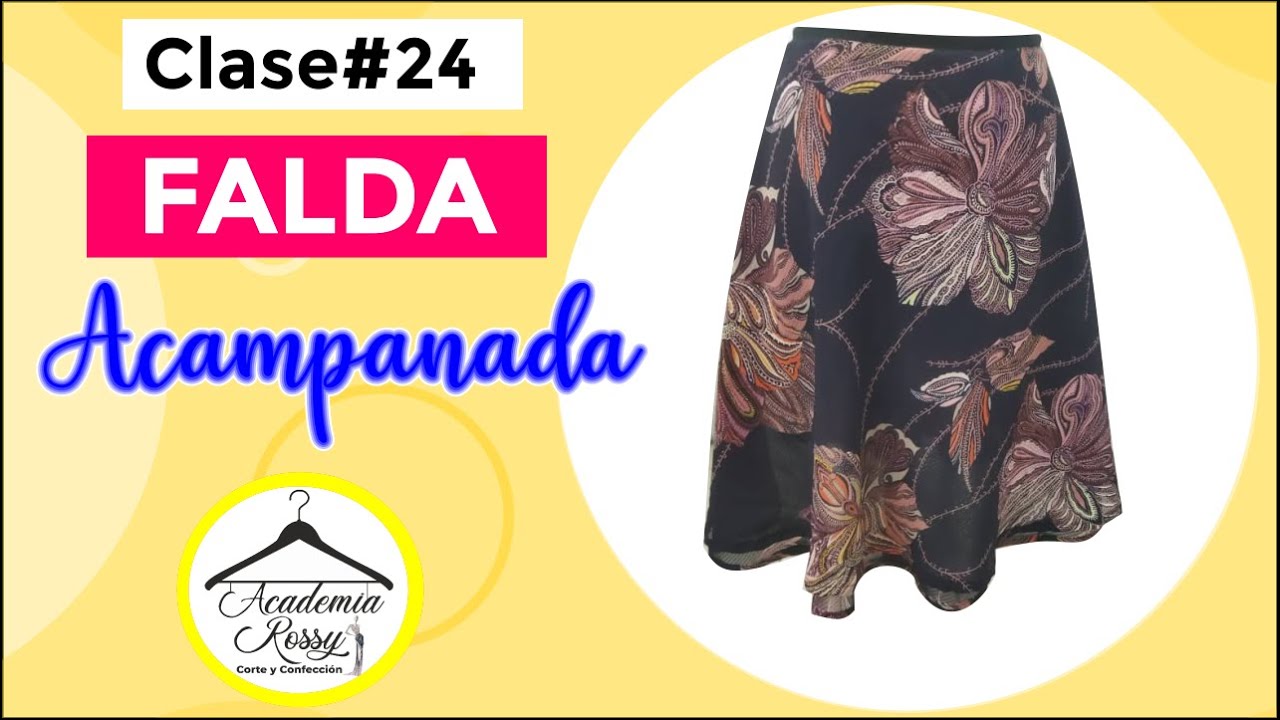 Cómo hacer FALDA ACAMPANADA clase#24/ Prof. Piedad Peña