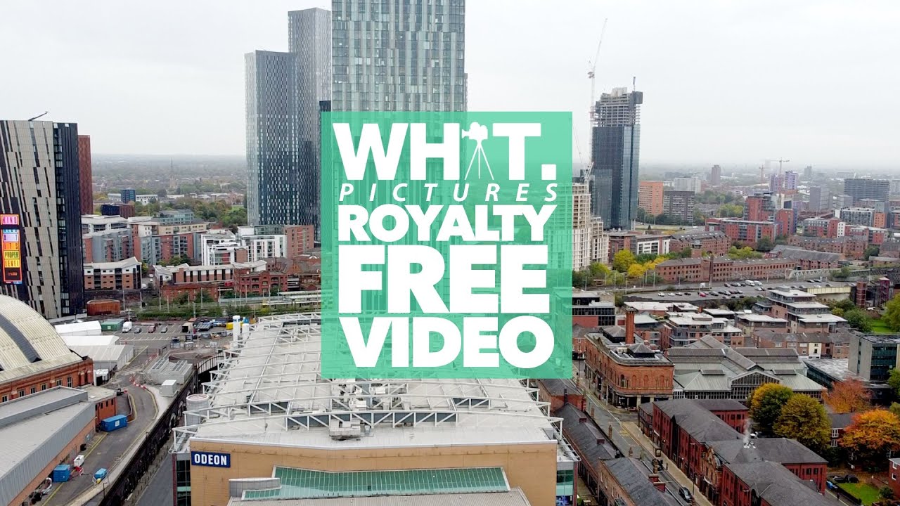 Aerial Drone Manchester Shot Video [Free to Use/No Copyright] Cinematic City Stock Footage | WSF