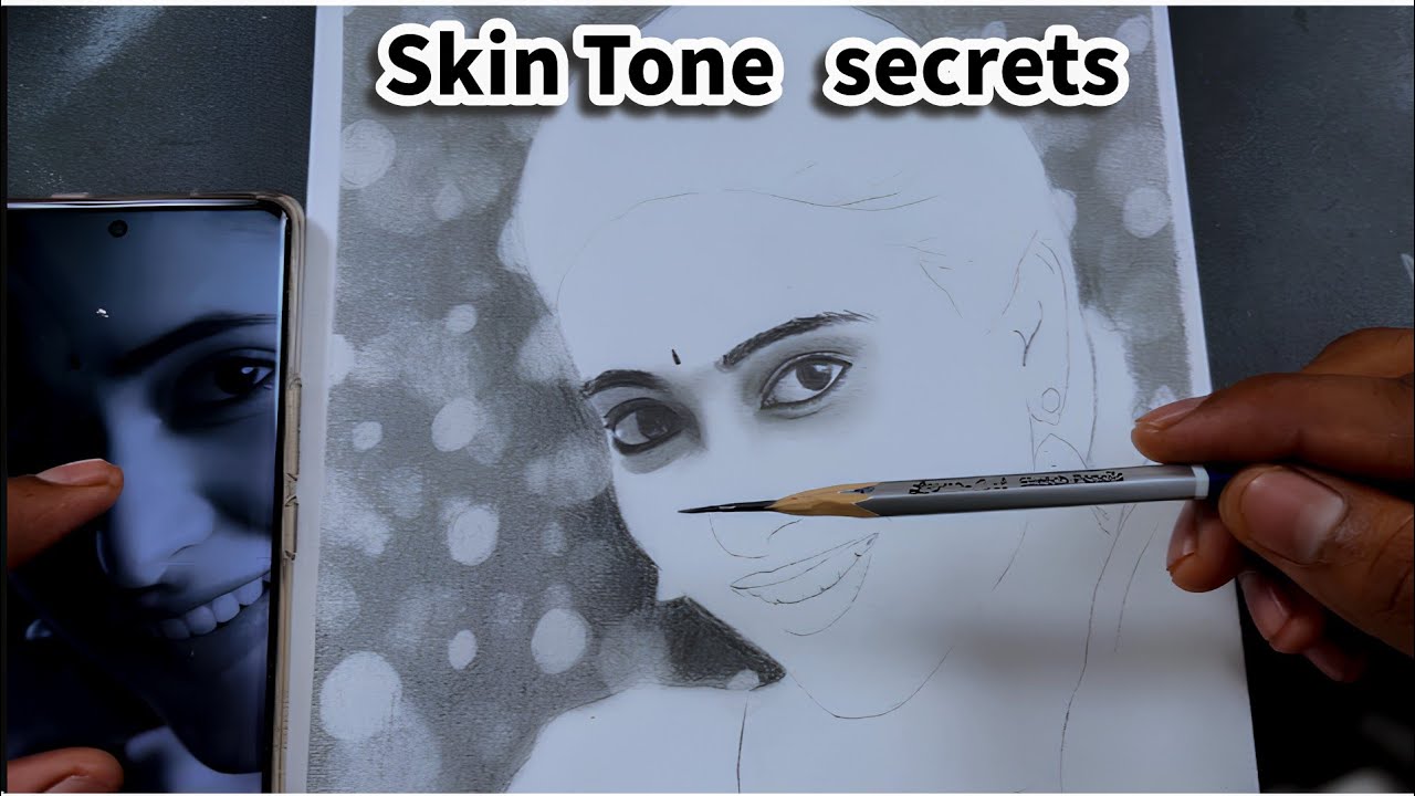 How to Draw Skin Tone in Three Simple steps | Skin tone for beginners in Tamil