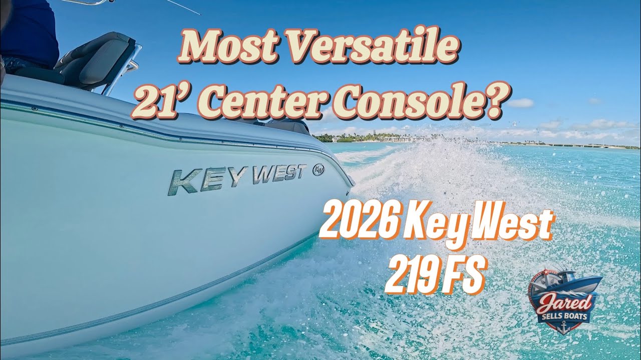 Самая универсальная 21-футовая лодка с центральной консолью | Key West 219 FS 2026 года | Двигате...