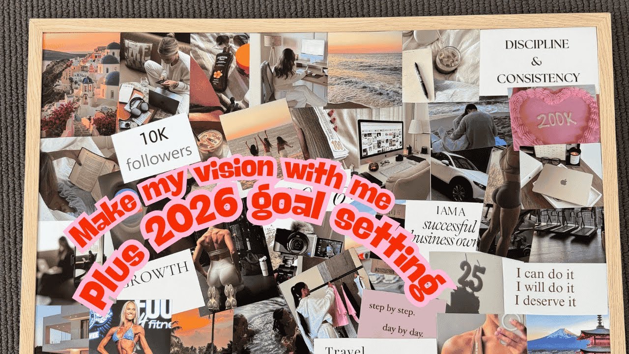 make my vision board with me | 2026 goals...