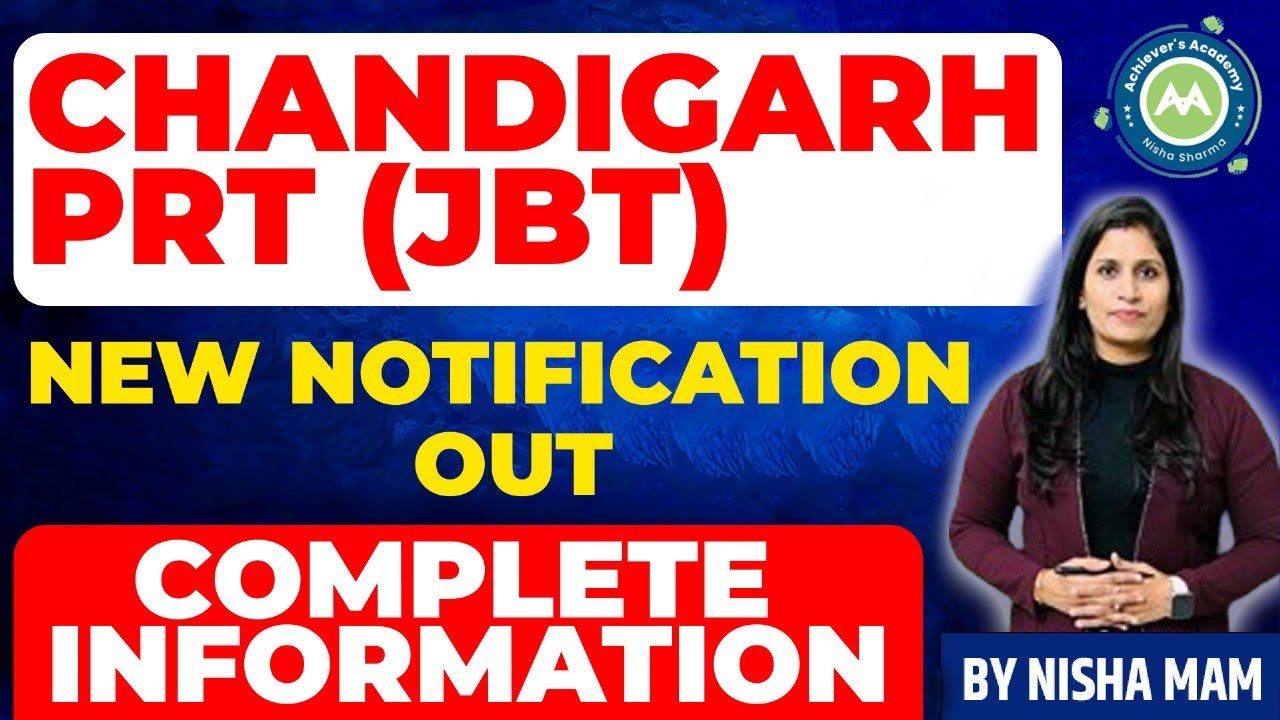 CHANDIGARH JBT ( PRT )  NEW NOTIFICATION OUT / DETAIL INFORMATION  ABOUT AGE /ELIGIBILITY /SYLLABUS