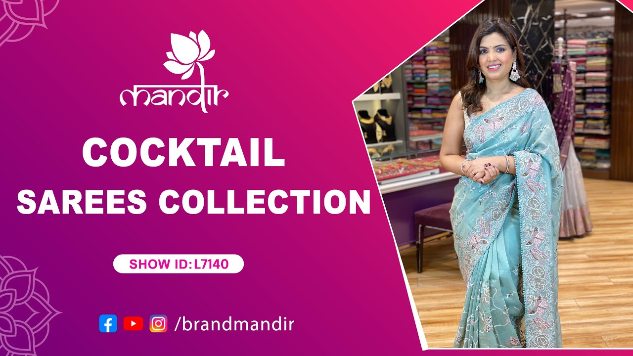 Cocktail Sarees Collection | WhatsApp Number 733 733 7000 | Brand Mandir Sarees LIVE