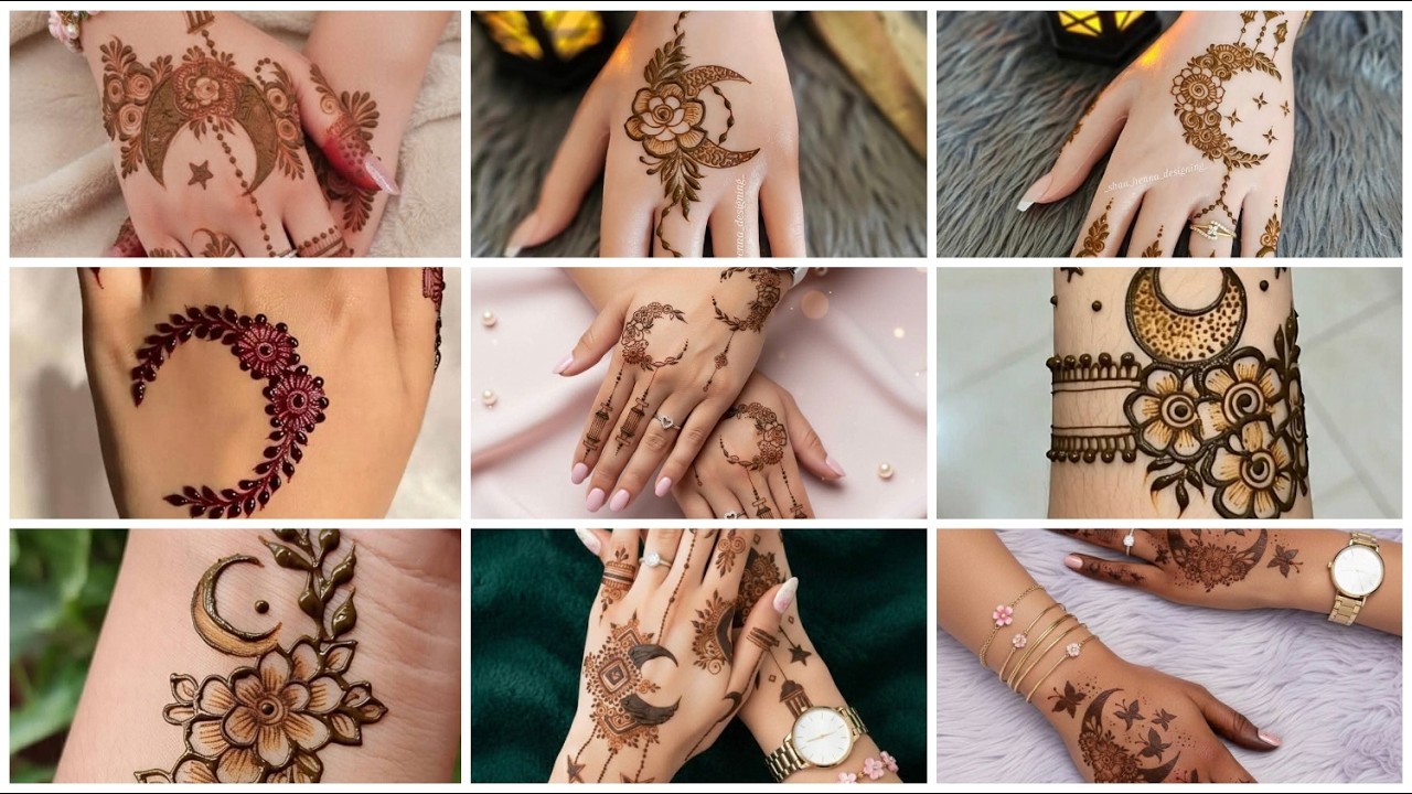 Eid Special 40+ Moon Mehendi Design 🌙 Beautiful Henna Ideas