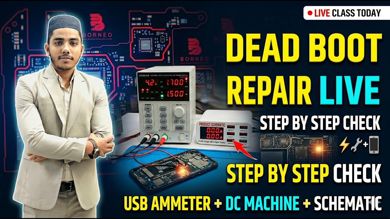 Dead Boot Phone Repair LIVE 🔴 | USB Ampere Reading + DC Machine + Schematic Full Guide +918851213933