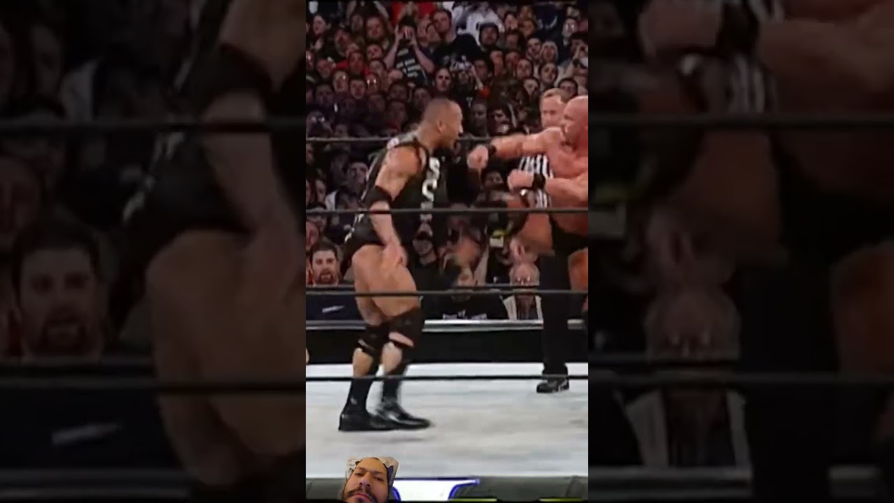 Epic Showdown: Stone Cold's Stunner on The Rock #wwe #shorts