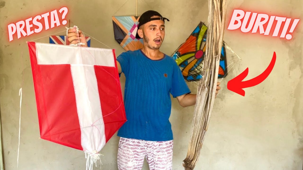 COMO FAZER PIPA COM PALITO DE BURITI PRESTA?/- como fazer pipa fácil passo a passo!!!