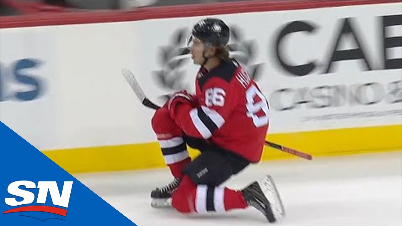 Jack Hughes Snipes Puck Top Shelf Past Ilya Sorokin On The Powerplay