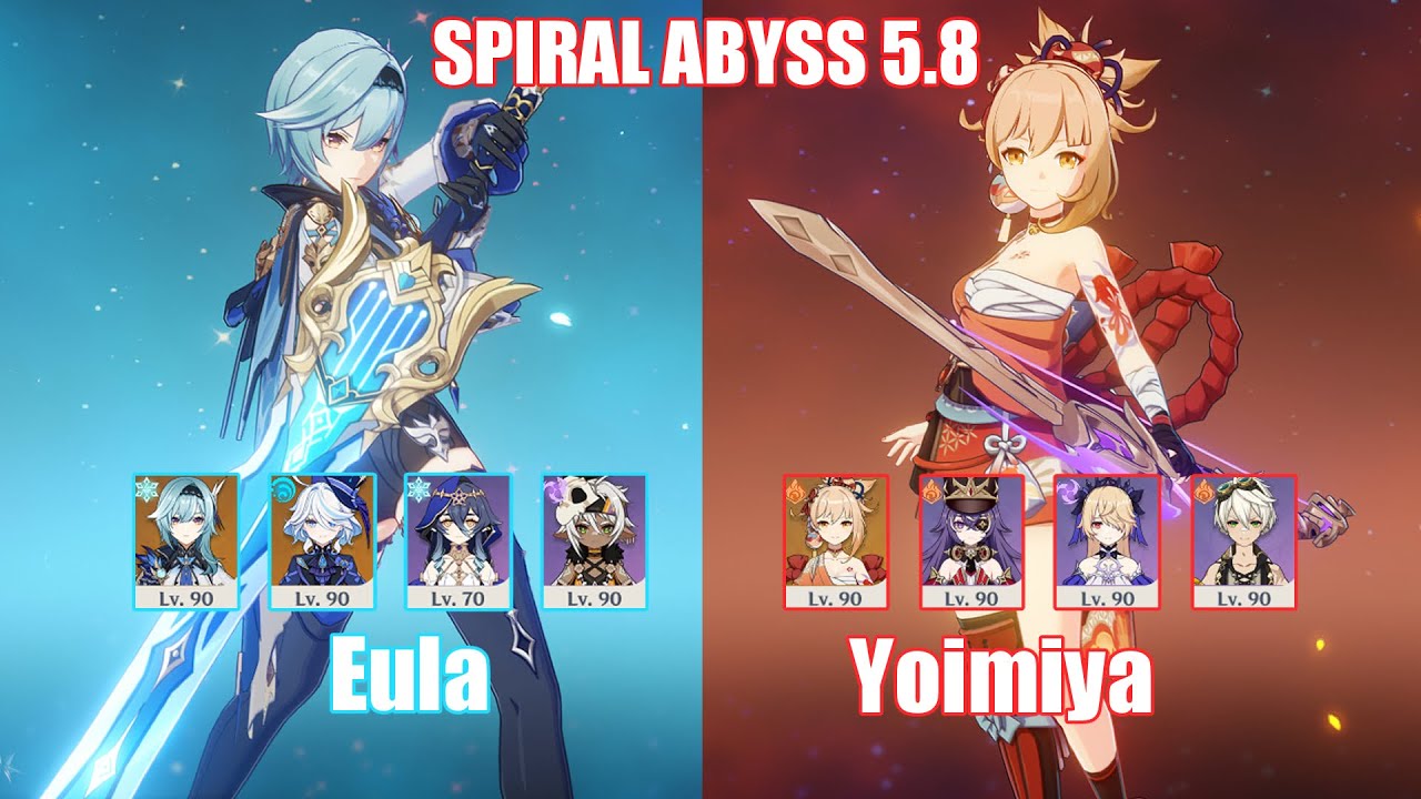 C0 Eula & C0 Yoimiya | Spiral Abyss 5.8 | Genshin Impact