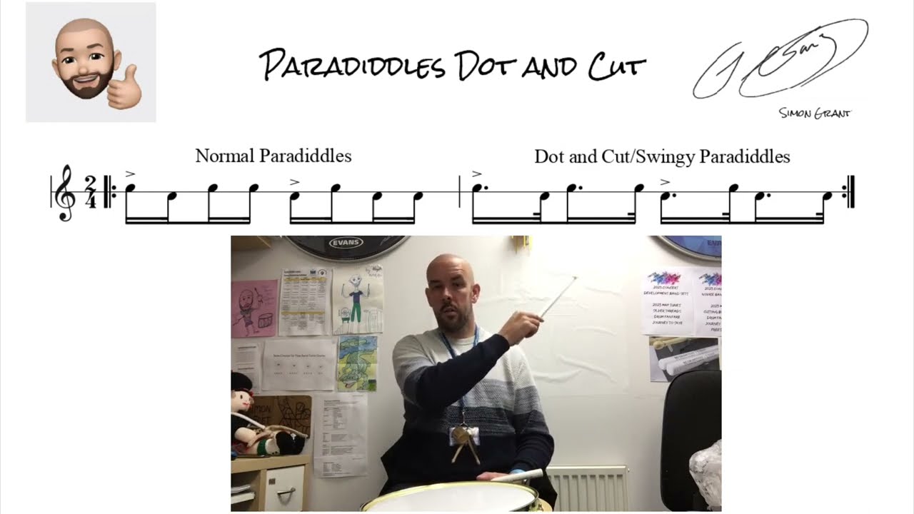 Dot and Cut Paradiddles - Beginners