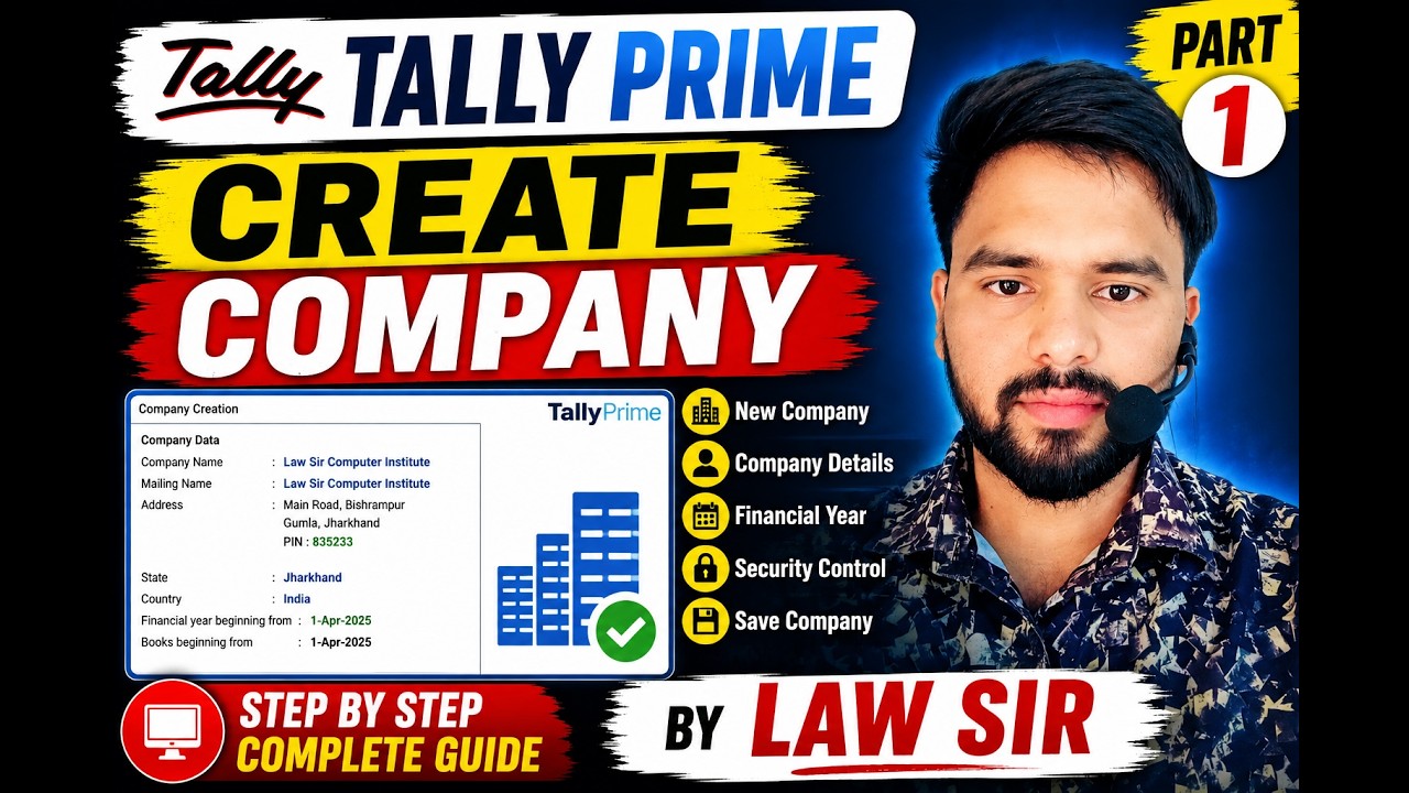 Tally Prime- How to Create Company in Tally | Tally Install | Tally Course