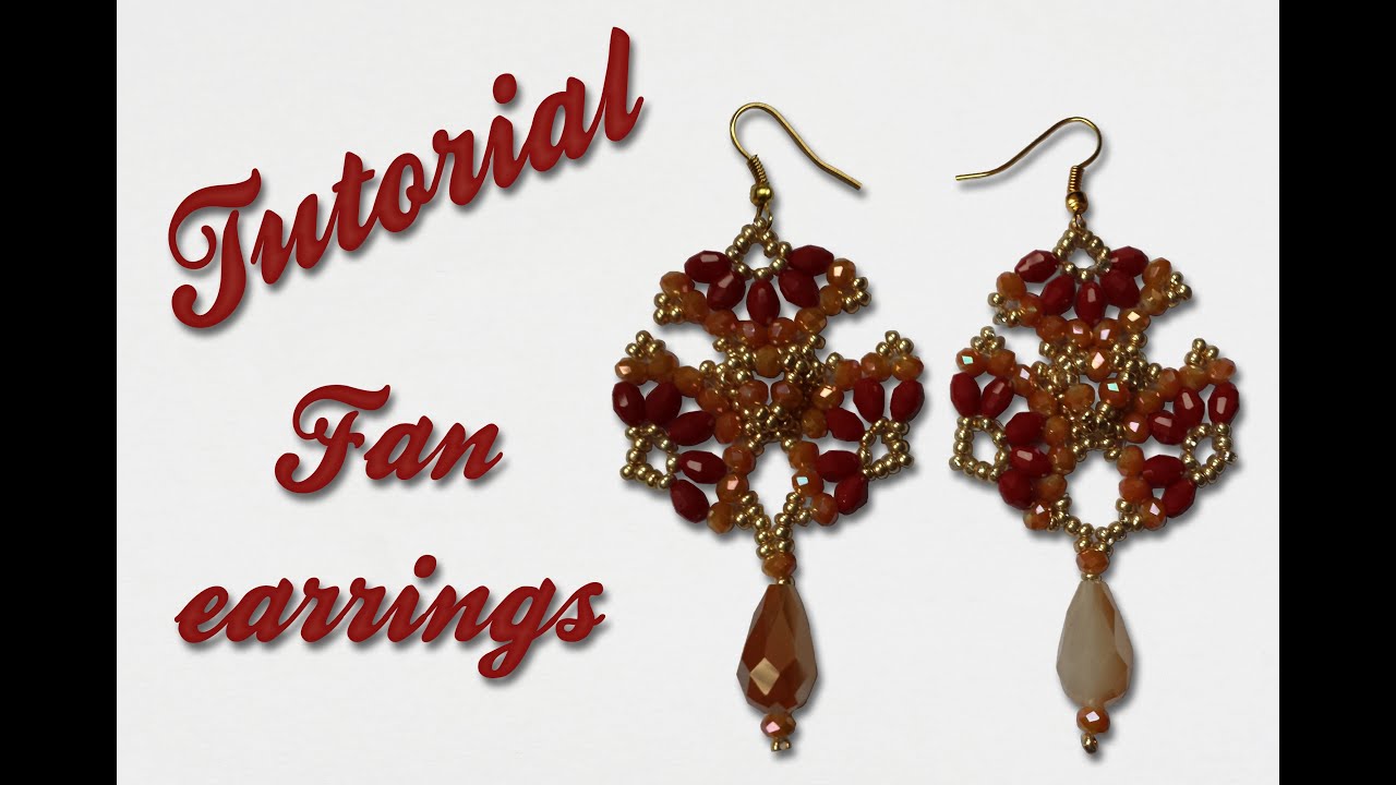 [Beadwork] Tutorial Fan Earrings - DIY - Come fare orecchini con cipollotti e cristalli ovali