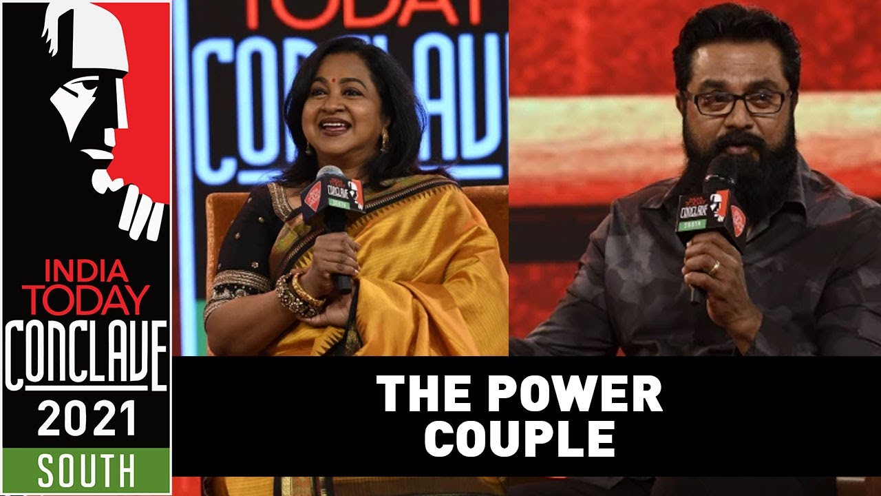 Sarathkumar And Radikaa Sarathkumar  Exclusive At India Today Conclave South 2021