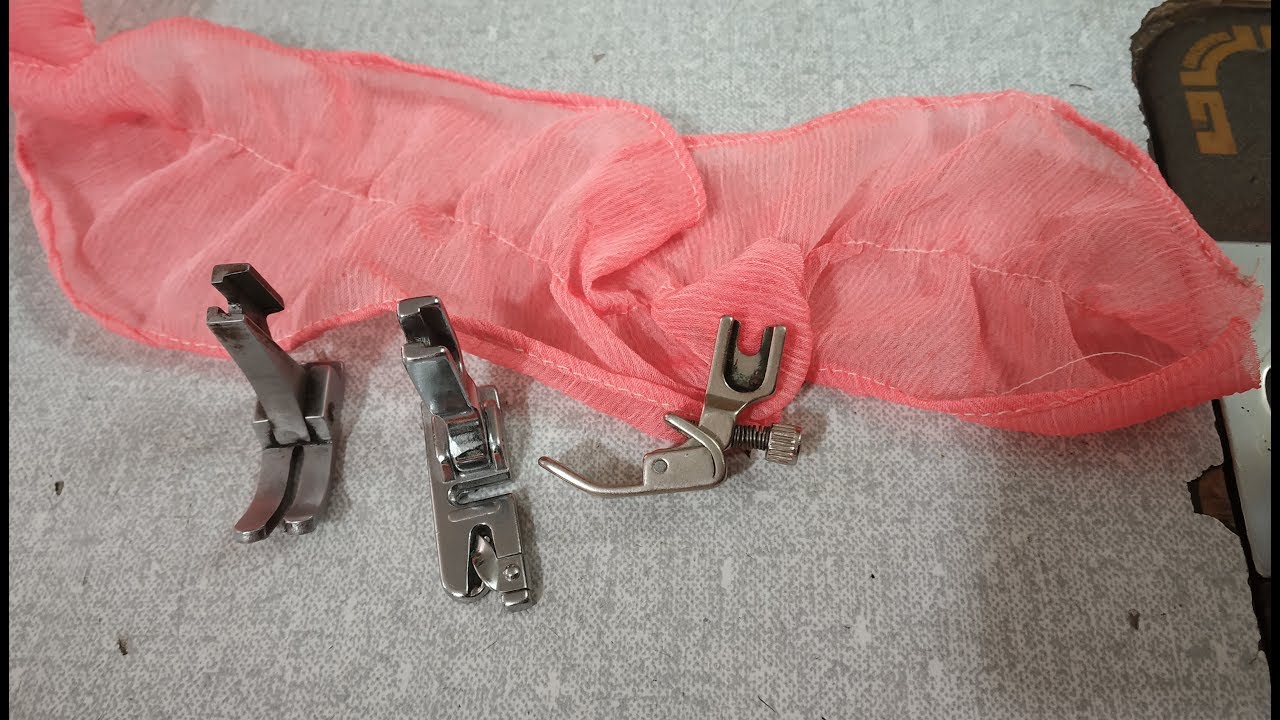 Use of Pressure foots for Normal Stitch, Pico & Frill making | एक मशीन पर पिको, सिलाई और फ्रिल बनाना