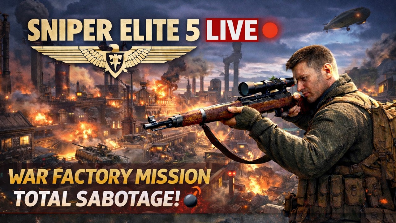 SNIPER ELITE 5 LIVE 🔥 War Factory Mission – Total Sabotage! 💣🎯