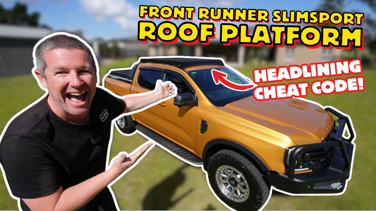 Next Gen Ranger Front Runner Slimsport Roof Platform - DIY Install without dropping the headliner!