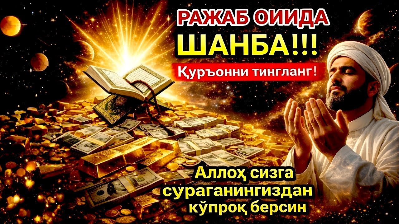 ШАНБА МУБОРАК ШАЪБОН ОЙИДА, НАБИЙ МУҲАММАД ОҚИГАН ДУО БОЙЛИК, МУВАФФАҚИЯТ ВА ТИНЧЛИК ОЛИБ КЕЛАДИ