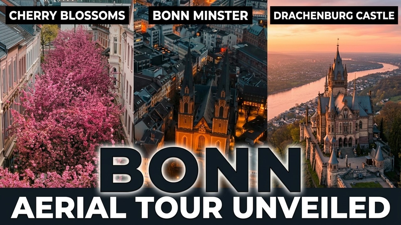 Experience Bonn, Germany Like Never Before: Breathtaking Aerial Tour!