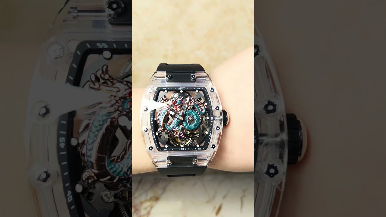 A Chinese tourbillon brand with its own movement factory #watch automatic K9 transparent watch men