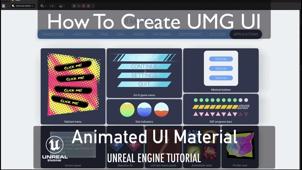 Как создать UMG UI в Unreal Engine — анимированный UI-материал
