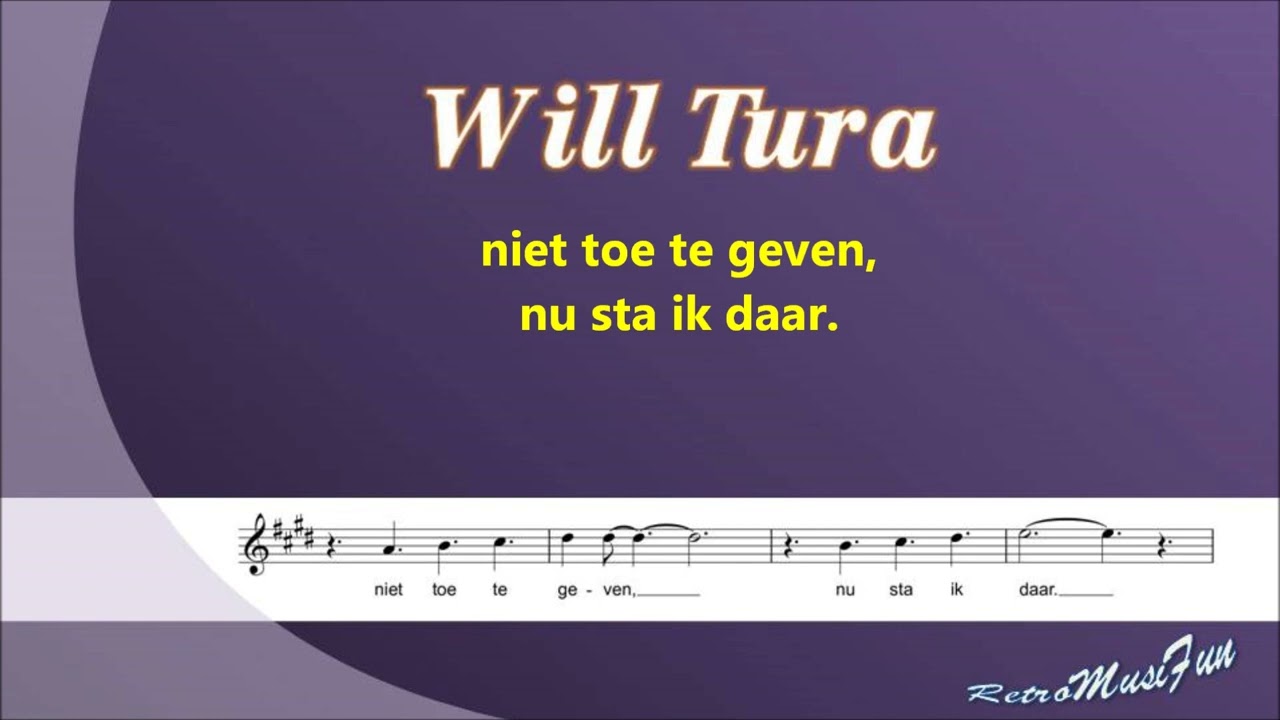 Will Tura -1974 Nu sta ik daar - Karaoke