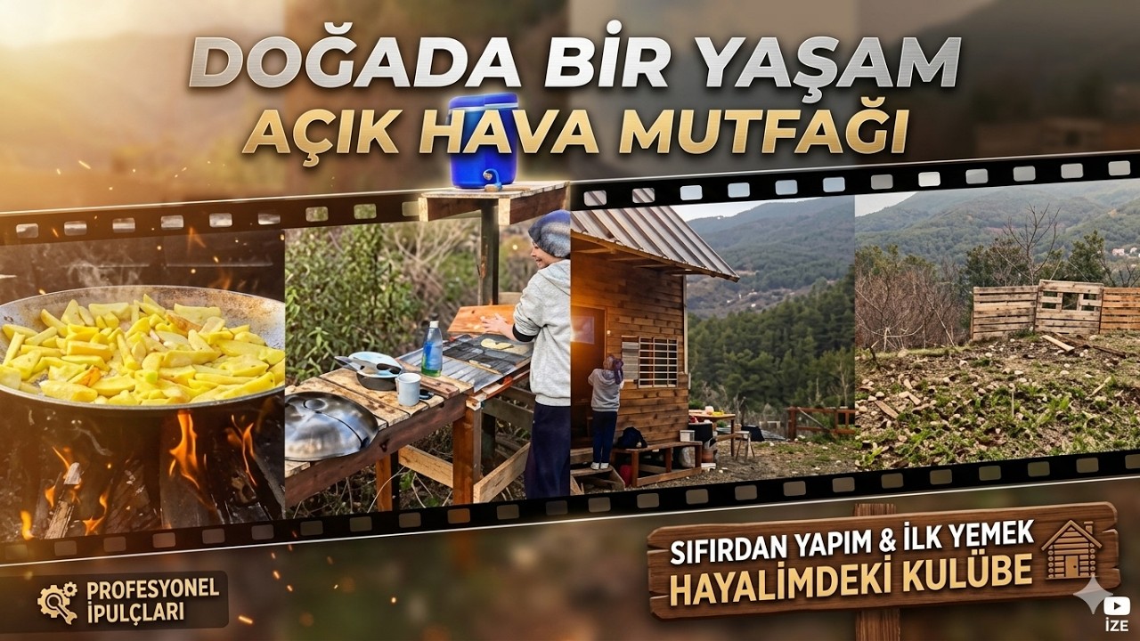 AHŞAP EVDE HAFTASONU 🌲 Açık Ateşte Burger