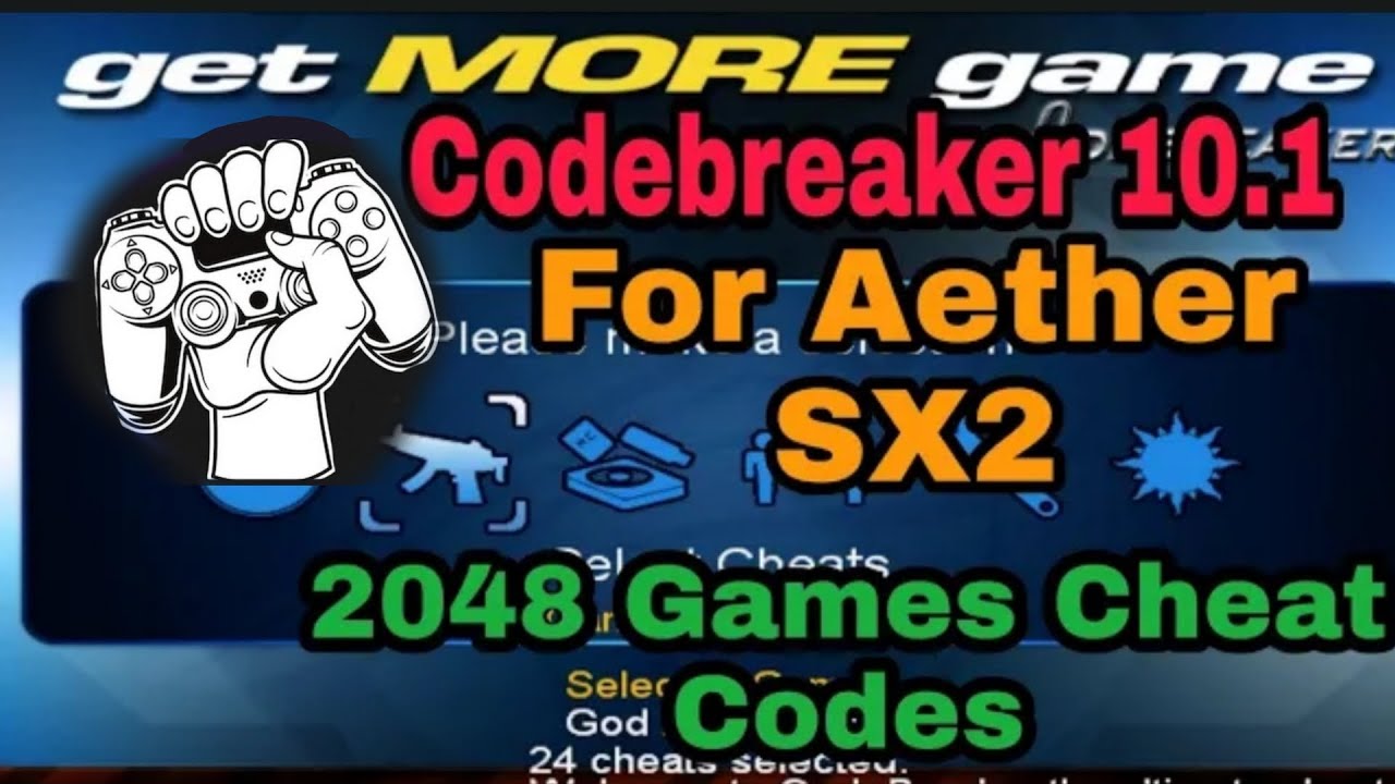 How to use Codebreakar 10.1 on Aether SX2 Emulator 2048 Games Cheat Codes
