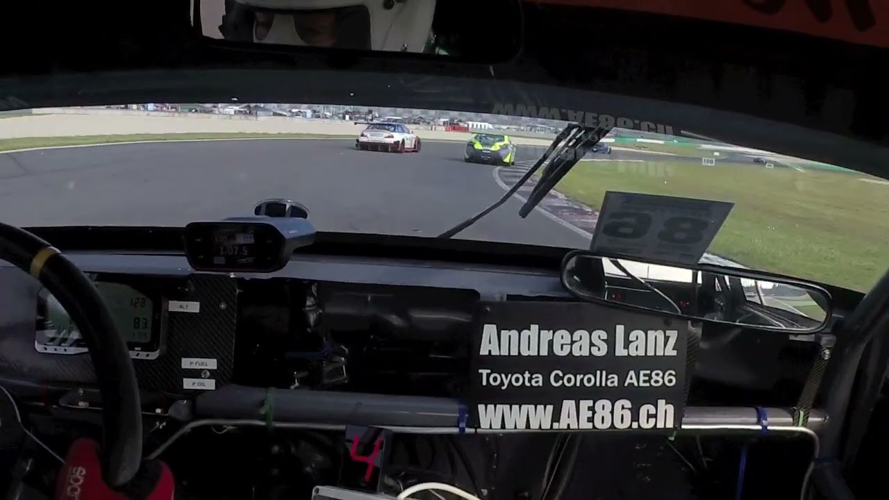 Reisbrennen 24 Toyota Corolla AE86 / Diver Andreas Lanz, Zeit 1:35.4 min. Lausitzring Short.