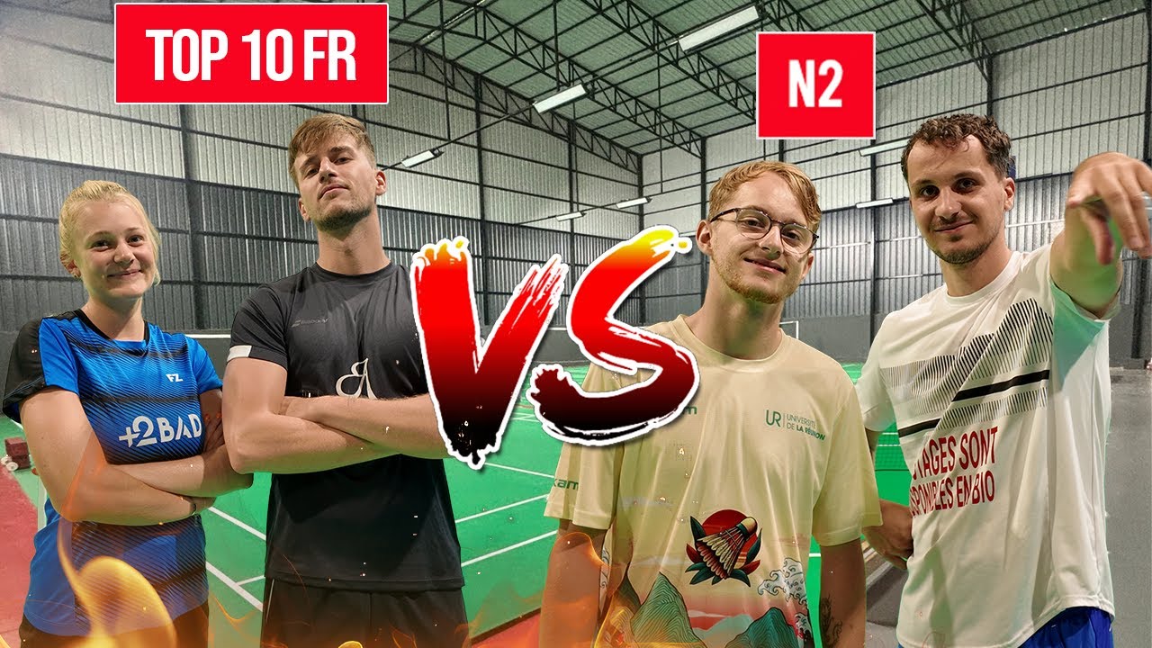 ON AFFRONTE LES TOP 5 FRANCAIS EN BADMINTON ! ( c'était un match compliqué... )