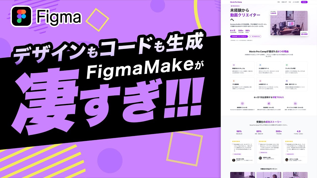 【Figma Make】デザイン〜コーディングまでAIが代行してくれるFigma Makeが凄すぎるので特徴と使い方を解説|Figma Sites