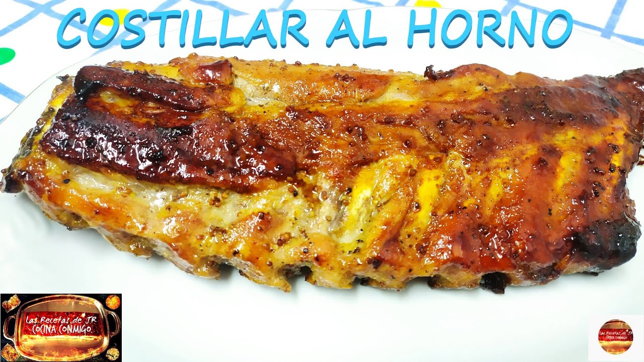 COSTILLAR DE CERDO🍖AL HORNO CON SALSA DE MIEL🍯Y MOSTAZA RECETA MUY FÁCIL