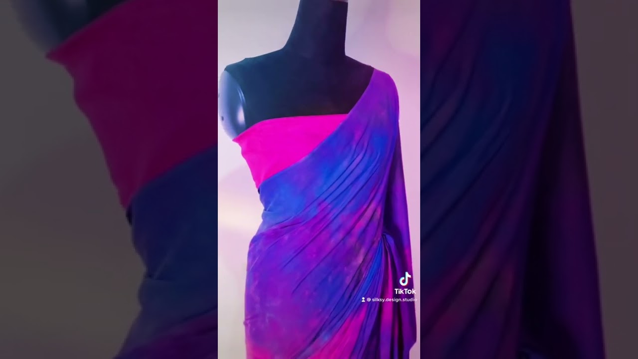 Customized tie dye saree💜