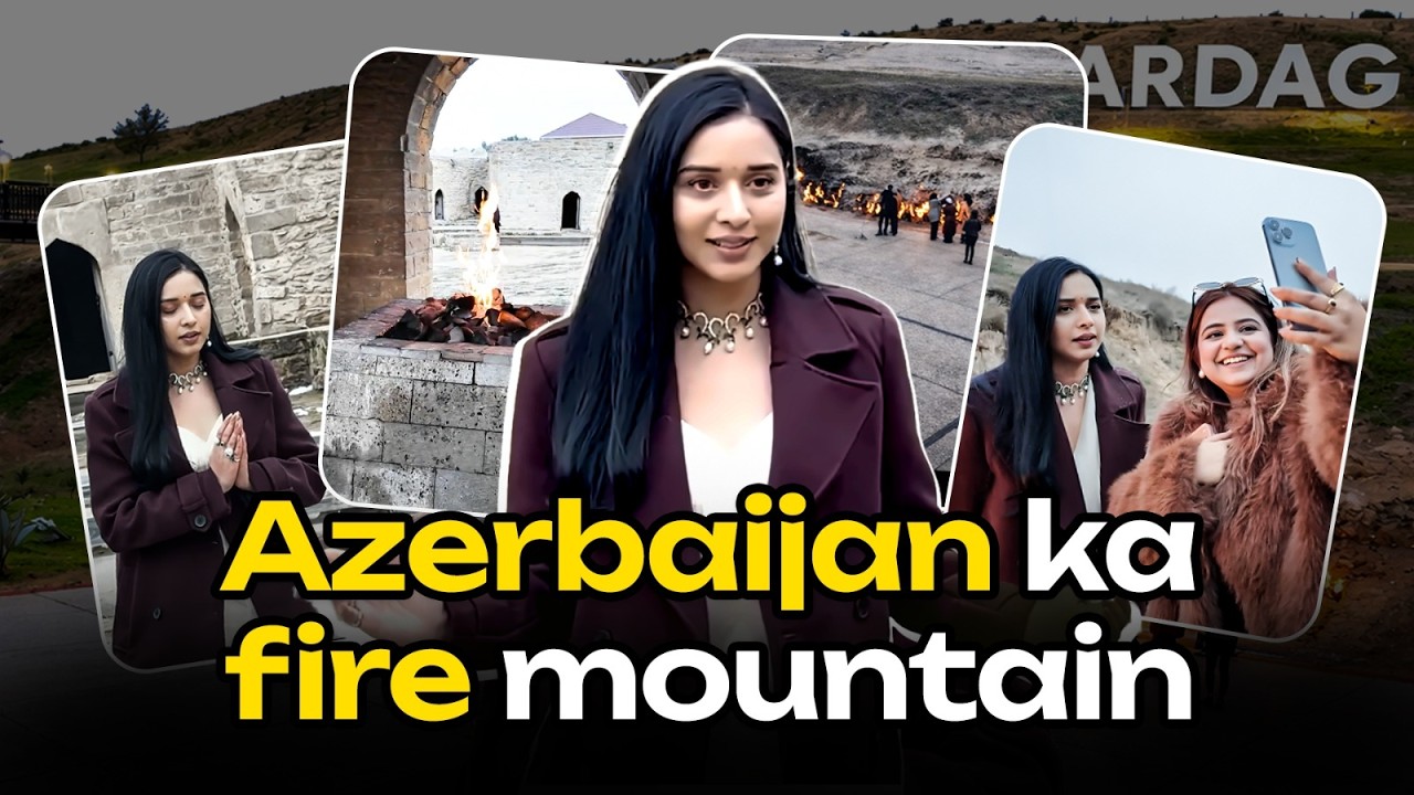 Azerbaijan Ka Fire Mountain | Yanar Dag Baku Vlog 4 | Tanya Mittal #tanyamittal #bakuazerbaijan