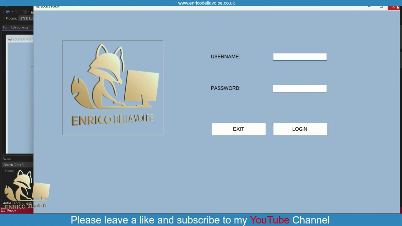 C# For Beginners: easy Login Form Username and Password with Visual Studio and A.I. in 2025