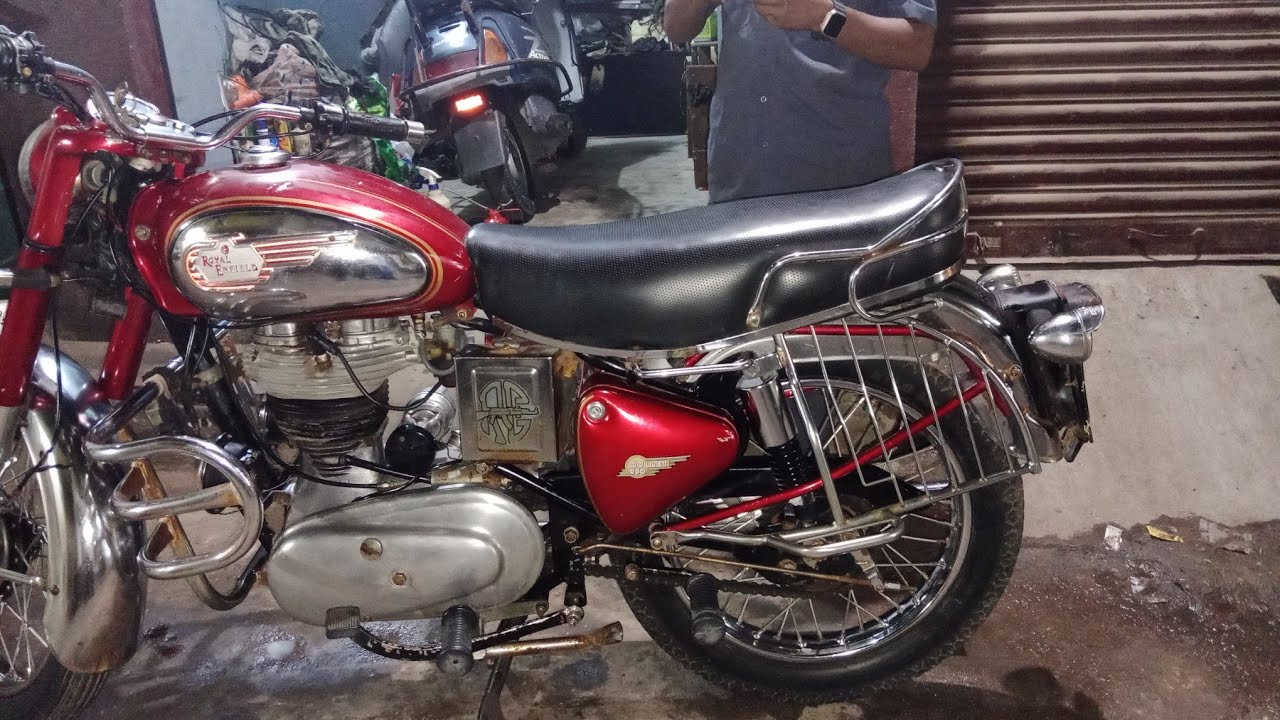 Bullet old model bike starting problem solved in one kick 🦵🏍️🦶 @baqarbikemechanic