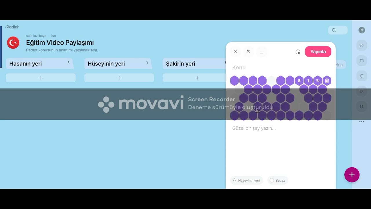 Yeni padlet kullanımı