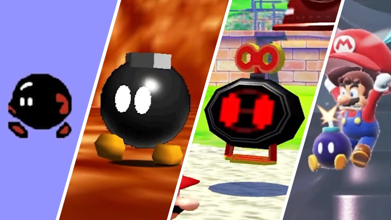 Evolution of Bob-omb in Super Mario Games (1988-2023)