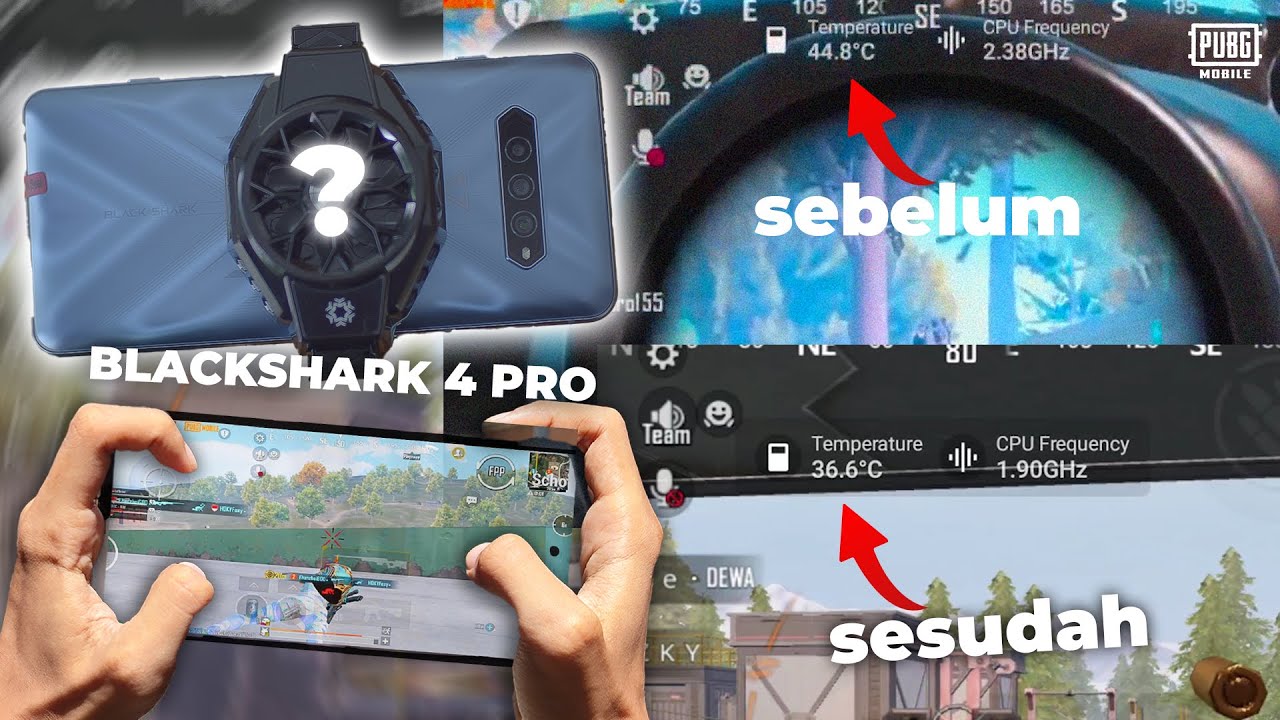 DINGIN CUY! TEST 90 FPS PUBG MOBILE DI BLACK SHARK 4 PRO PAKE FANCOOLER| BLACK SHARK 4 PRO PUBG TEST